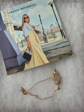 Freida Rothman Vault Gold Plated Hamsa Bracelet